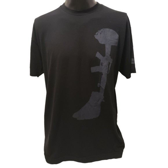 Oscar Mike Military Style Graphic T-Shirt Mens XL Black Forever My Brother Hero - Picture 1 of 10
